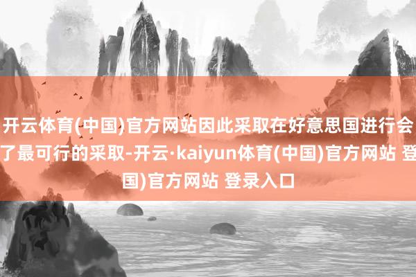 开云体育(中国)官方网站因此采取在好意思国进行会晤成为了最可行的采取-开云·kaiyun体育(中国)官方网站 登录入口