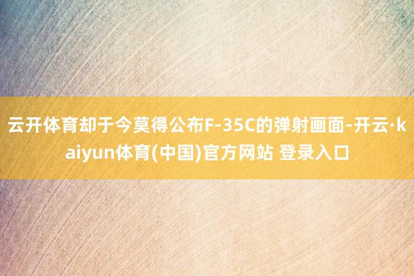 云开体育却于今莫得公布F-35C的弹射画面-开云·kaiyun体育(中国)官方网站 登录入口